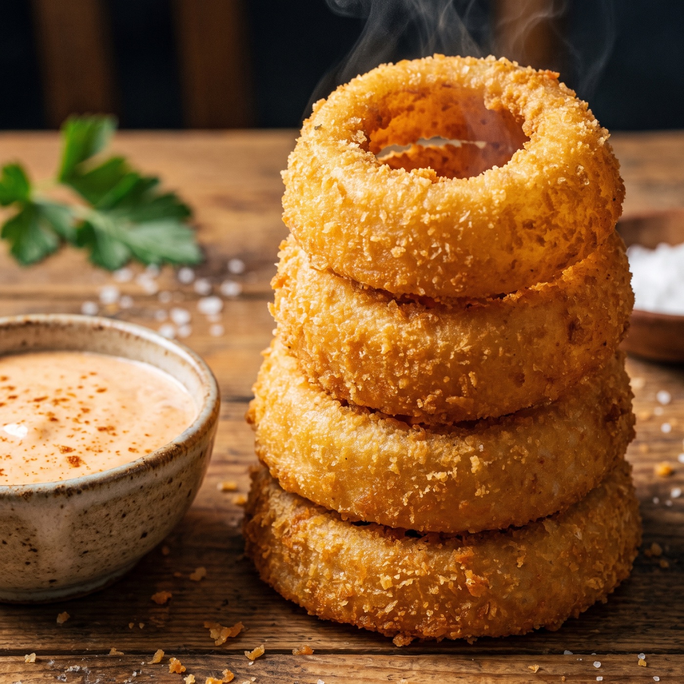 Onion rings at Peelers Potatoes